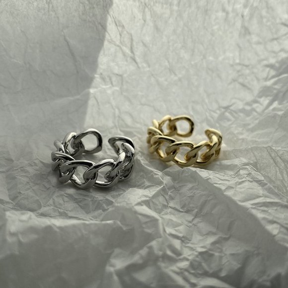 *NEW Gold/Sterling Silver Link Adjustable Ring - Picture 13 of 14